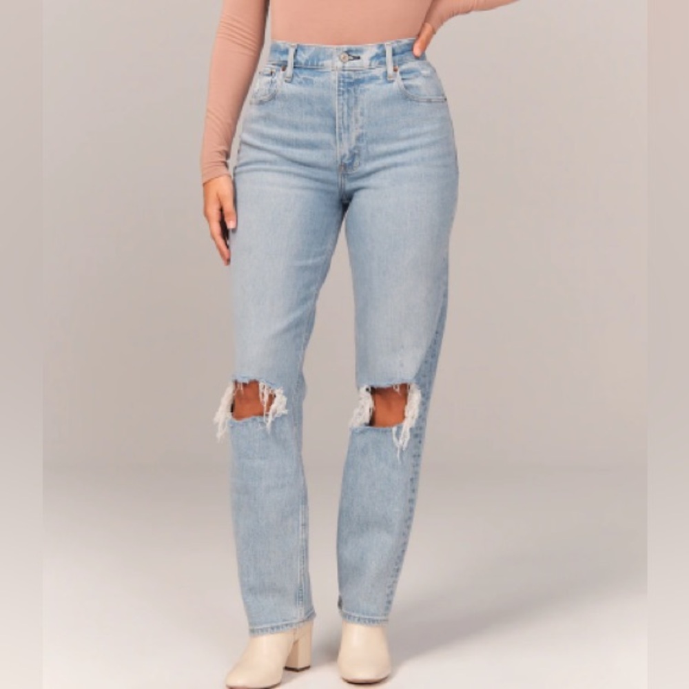Abercrombie 90s Straight Ultra High Rise Jeans 4 XS - Curve Love